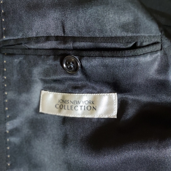 Jones New York Collection Men Corpcore Black 96% Wool Dress 3 Button Blazer NWOT - Picture 6 of 8